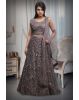 Purple Net Lehenga With Intricate Stone Work And Threadwork Details