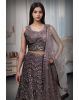 Purple Net Lehenga With Intricate Stone Work And Threadwork Details