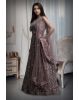 Purple Net Lehenga With Intricate Stone Work And Threadwork Details