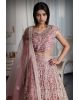 Twilight Mauve Lehenga With Intricate Stone Work And Threadwork Details