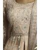 Pastel Peach Anarkali Lehenga With Exquisite Threadwork details
