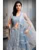 Light Blue Pre Wedding Lehenga With Intricate Stone Work Details Along With Same Color Dupatta