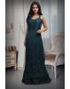 Teal Blue Intricate Sequin Detailed Mermaid Cut Pre Wedding Gown