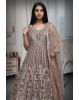 Dark Beige Pre Wedding Lehenga With Intricate Stone Work Details Along With Same Color Dupatta