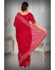 Dark Pink Georgette  Saree