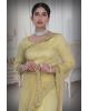 Yellow Net Saree