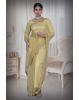 Yellow Net Saree
