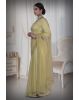 Yellow Net Saree