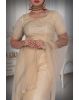 Cream  Net  Saree