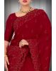 Dark Pink Silk Saree