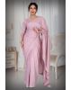 Peach  Georgette  Saree