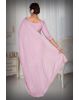 Peach  Georgette  Saree