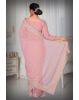 Mauve Pink Silk  Saree