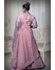 Peach Jaal Work Silk Lehenga
