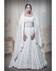 white georgette lehenga