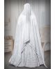 white georgette lehenga