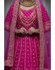 Rani pink motti silk lehenga