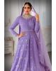 Lavender Sequins work Jacket and skirt