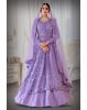 Lavender Sequins work Jacket and skirt