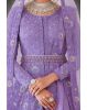 Lavender Sequins work Jacket and skirt