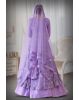 Lavender Sequins work Jacket and skirt