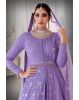 Lavender Sequins work Jacket and skirt