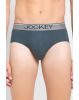 Men's Super Combed Cotton Solid Brief with Ultra soft Waistband - Deep Slate