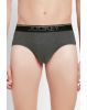 Men's Super Combed Cotton Solid Brief with Ultra soft Waistband - Navy-Charcoal Mel