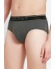 Men's Super Combed Cotton Solid Brief with Ultra soft Waistband - Navy-Charcoal Mel