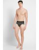 Men's Super Combed Cotton Solid Brief with Ultra soft Waistband - Navy-Charcoal Mel