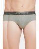 Men's Super Combed Cotton Solid Brief with Ultra soft Waistband - Grey Mel