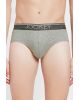 Men's Super Combed Cotton Solid Brief with Ultra soft Waistband - Grey Mel