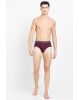 Men's Super Combed Cotton Solid Brief with Ultra soft Waistband - Wine Tasting