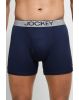 Men's Super Combed Cotton Rib Solid Boxer Brief with Ultra soft Waistband - Deep Navy