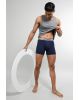 Men's Super Combed Cotton Rib Solid Boxer Brief with Ultra soft Waistband - Deep Navy