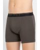 Men's Super Combed Cotton Rib Solid Boxer Brief with Ultrasoft Waistband-Deep Olive