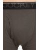 Men's Super Combed Cotton Rib Solid Boxer Brief with Ultrasoft Waistband-Deep Olive