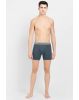Men's Super Combed Cotton Rib Solid Boxer Brief with Ultra soft Waistband -Deep Slate