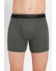 Men's Super Combed Cotton Rib Solid Boxer Brief with Ultra soft Waistband -Charcoal Mel