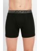 Men's Super Combed Cotton Rib Solid Boxer Brief with Ultra soft Waistband - Black