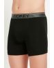 Men's Super Combed Cotton Rib Solid Boxer Brief with Ultra soft Waistband - Black