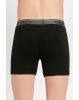 Men's Super Combed Cotton Rib Solid Boxer Brief with Ultra soft Waistband - Black