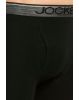 Men's Super Combed Cotton Rib Solid Boxer Brief with Ultra soft Waistband - Black