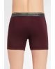 Men's Super Combed Cotton Rib Solid Boxer Brief with Ultra soft Waistband -Wine Tasting