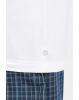 Men's Super Combed Cotton Round Neck Sleeveless Vest with Extended Length for Easy Tuck - White