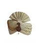 Light Ivory Golden Combination Turban With Golden Mothis