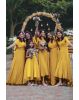 Mustard Yellow Georgette Gown