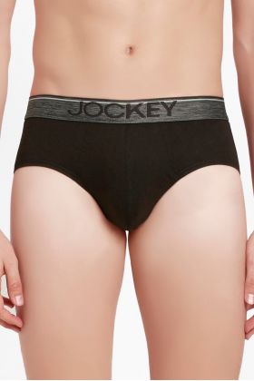 Men's Super Combed Cotton Solid Brief with Ultra soft Waistband - Brown