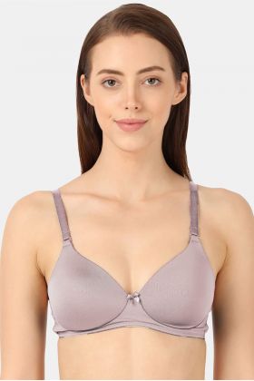 Women's Wirefree Padded Microfiber Nylon Elastane Stretch Full Coverage Multiway Styling T-Shirt Bra with Magic Under Cup - Mocha