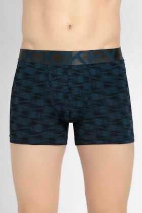 Men's Tactel Microfiber Elastane Stretch Printed Trunk with Moisture Move Treatment - True Navy Prints